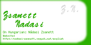 zsanett nadasi business card